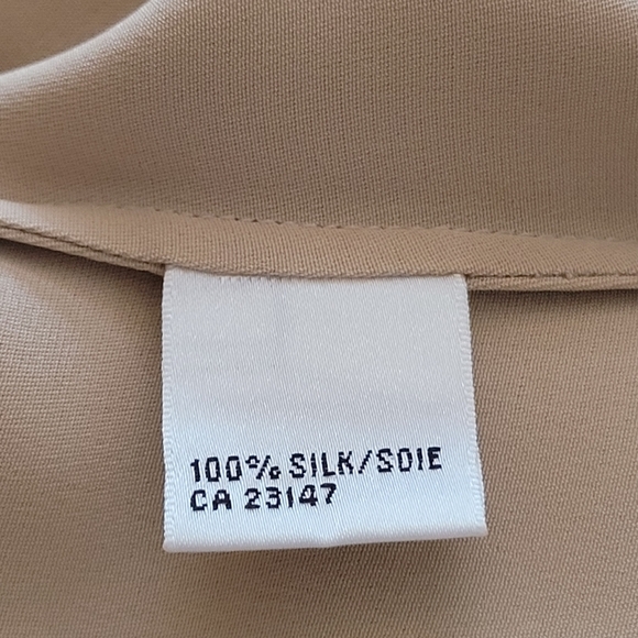 Talbots Petites 100% Silk Button Down Blouse – Size 12 Petite (Fits L Petite) - Picture 5 of 6